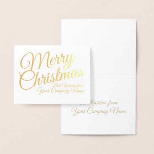 Elegante Gold Foil Business Weihnachtskarte Folienkarte (Anzeige)