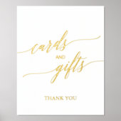 Elegante Gold Foil Calligrafy Cards und Geschenke Foliendrucke (Vorderseite)