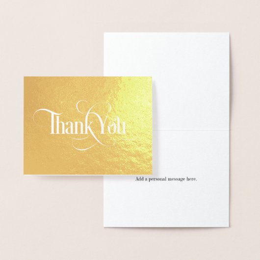 Elegante Gold Foil Danke Foil Card Folienkarte (Anzeige)