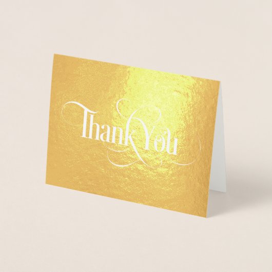 Elegante Gold Foil Danke Foil Card Folienkarte (Vorderseite)