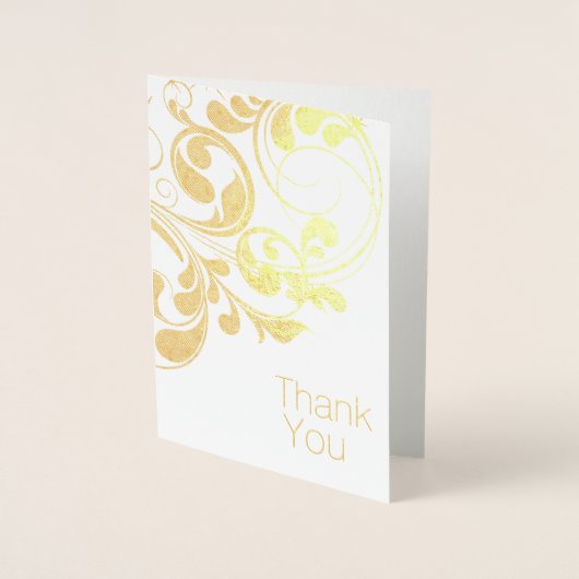 Elegante Gold Foil Dankeschön Card Folienkarte (Vorderseite)