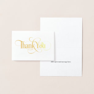 Elegante Gold Foil Dankeschön Card Folienkarte