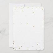 Elegante Gold Foil Floral Geburtstag Einladung (Rückseite)