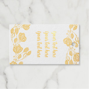 Elegante Gold Foil Floral-Geschenk-Tag - individue Geschenkanhänger