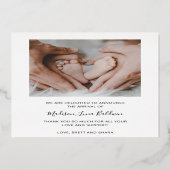 Elegante Gold Foil Girl Foto Ankündigung (Rückseite)