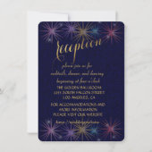 Elegante Gold Foil Glitzer Der Empfang Einladung (Vorderseite)