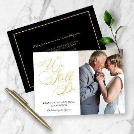 Elegante Gold Foil Hochzeit Jubiläum Neue Generati Einladung