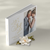 Elegante Gold Foil Hochzeit Jubiläum Neue Generati Gästebuch