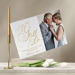 Elegante Gold Foil Hochzeit Jubiläum Neue Generati Gästebuch