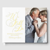 Elegante Gold Foil Hochzeit Jubiläum Neue Generati Gästebuch (Vorderseite)