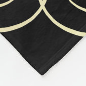 Elegante Gold Foil Look Skulptur Skript auf schwar Fleecedecke (Ecke)