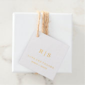 Elegante Gold Foil Monogram Fevor Tag (Mit Box)