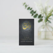 Elegante Gold Foil Om Symbol & Yoga Mandala Floral Visitenkarte (Stehend Vorderseite)