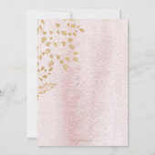 Elegante Gold Foil Pink Butterfly Baby Shower Invi Einladung (Rückseite)