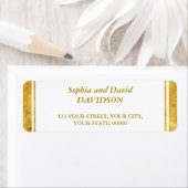 Elegante Gold Foil Rahmen Hochzeit Rücksendeadress (Insitu)