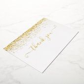 Elegante Gold Foil Script Dankeschön Card Folieneinladung (Gedreht)