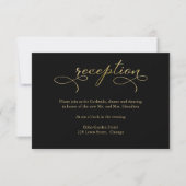 Elegante Gold Foil Script Hochzeitskarte RSVP Karte (Vorderseite)