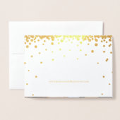Elegante Gold Foil Sip Hooray Engagement Party Folienkarte (Rückseite mit Umschlag)