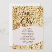 Elegante Gold Foil Table 1 Einsitzkarte Einladung (Vorderseite)