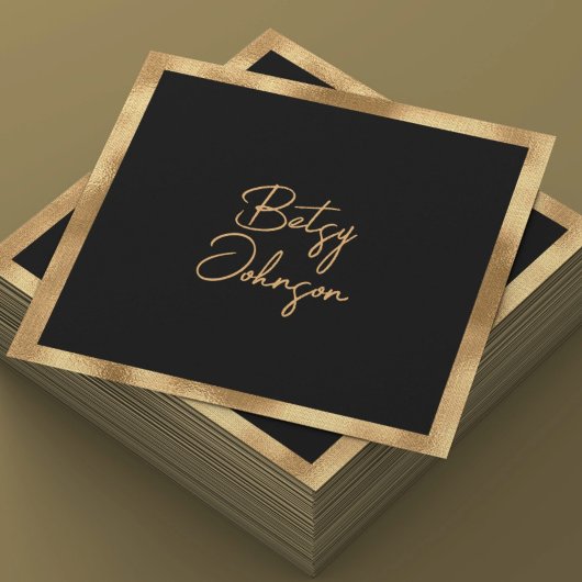 Elegante Gold Foil und Black Business Card