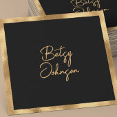 Elegante Gold Foil und Black Business Card