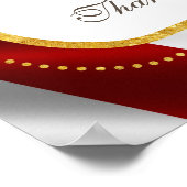 Elegante Gold Foil USA Flag Hochzeitsstichtabelle Poster (Ecke)