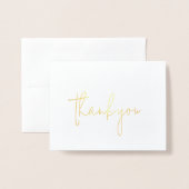 Elegante Gold Foil Vielen Dank Folienkarte (Vorderseite mit Umschlag)