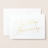 Elegante Gold Foil Wedding Jubiläumskarte Einladun Folienkarte (Vorderseite mit Umschlag)