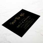 Elegante Gold Foil Wedding Save the Date Folieneinladung (Gedreht)