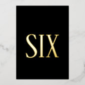 Elegante Gold Foil Wedding Tischnummern (Vorderseite)