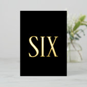 Elegante Gold Foil Wedding Tischnummern (Stehend vorne)