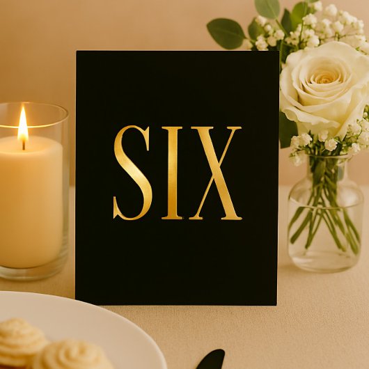 Elegante Gold Foil Wedding Tischnummern