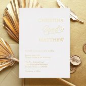 Elegante GOLD FOIL WEDING Einladung Foil Invitati