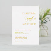 Elegante GOLD FOIL WEDING Einladung Foil Invitati (Stehend vorne)