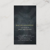 Elegante Gold Foil Yoga Meditation Pose Om Symbol Visitenkarte (Rückseite)