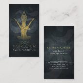Elegante Gold Foil Yoga Meditation Pose Om Symbol Visitenkarte (Vorne/Hinten)