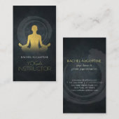 Elegante Gold Foil Yoga Meditation Pose ZEN Symbol Visitenkarte (Vorne/Hinten)
