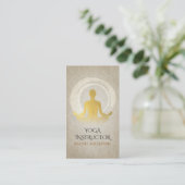 Elegante Gold Foil Yoga Meditation Pose ZEN Symbol Visitenkarte (Stehend Vorderseite)