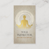 Elegante Gold Foil Yoga Meditation Pose ZEN Symbol Visitenkarte (Vorderseite)