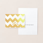Elegante Gold Foil Zickzack Dankeschön Note Card Folienkarte (Anzeige)
