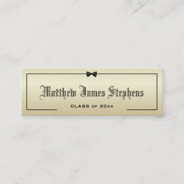 Elegante Gold Formal Abschluss Name Card Einlegen Telefonnummerkarte