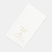Elegante Gold formale romantische Hochzeitsempfehl Serviette (Ecke)