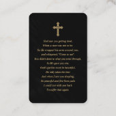 Elegante Gold Foto Beileid Beerdigung Beerdigungsk Visitenkarte (Rückseite)