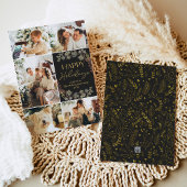 Elegante Gold Foto Weihnachtskarte Feiertagskarte