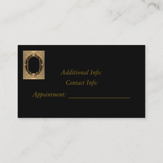 Elegante Gold Frame Business Card 3 Terminkarte (Rückseite)