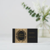 Elegante Gold Frame Business Card 3 Terminkarte (Stehend Vorderseite)