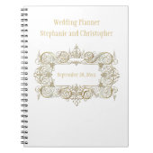 Elegante Gold Frame Hochzeitsplanerin Mutterbride Notizblock (Vorderseite)