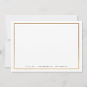 Elegante Gold Frame Realtor Personalisiert Station Mitteilungskarte (Rückseite)