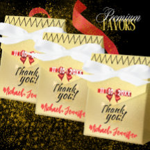 Elegante Gold Gastgeschenk Hochzeit Box mit Indivi