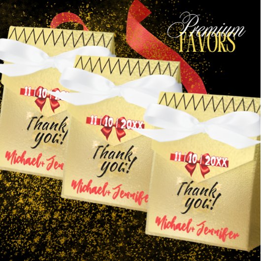 Elegante Gold Gastgeschenk Hochzeit Box mit Indivi Geschenkschachtel